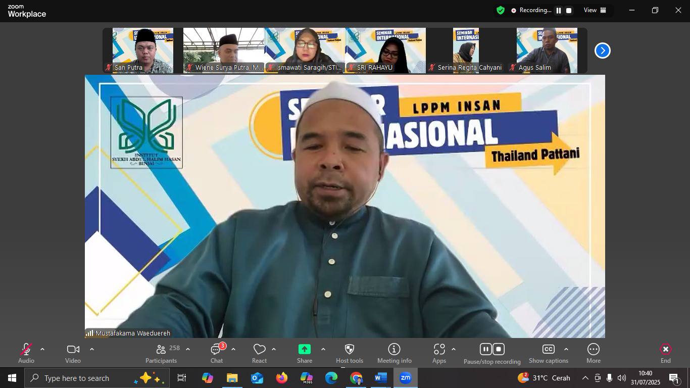 INSAN Binjai Gelar Seminar Internasional, Kupas Kondisi Terkini Pattani Thailand