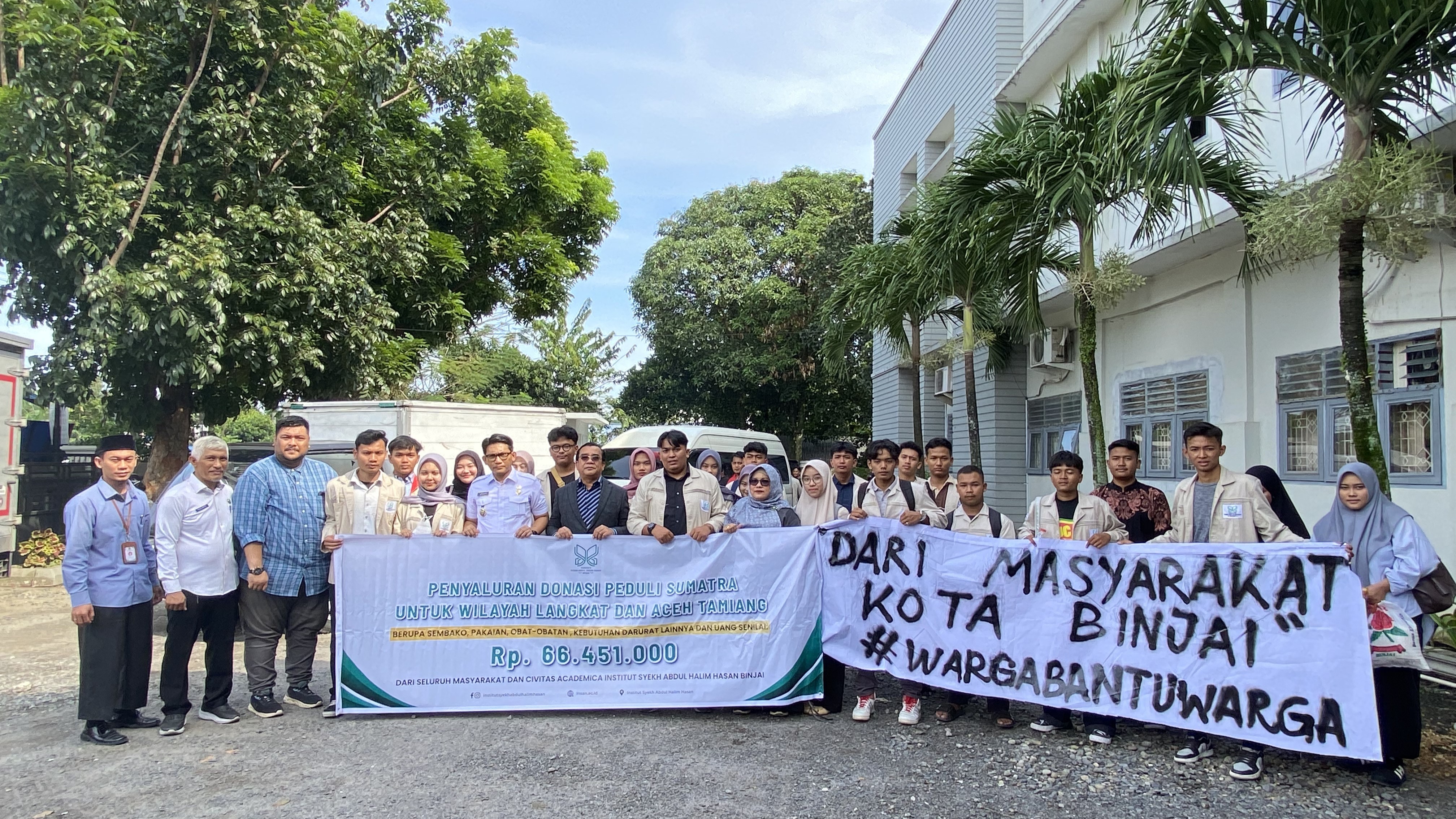 INSAN Binjai Bersama Wakil Wali Kota Binjai Lepas Ormawa INSAN Sebagai Tim Penyaluran Donasi untuk Korban Bencana Sumatera