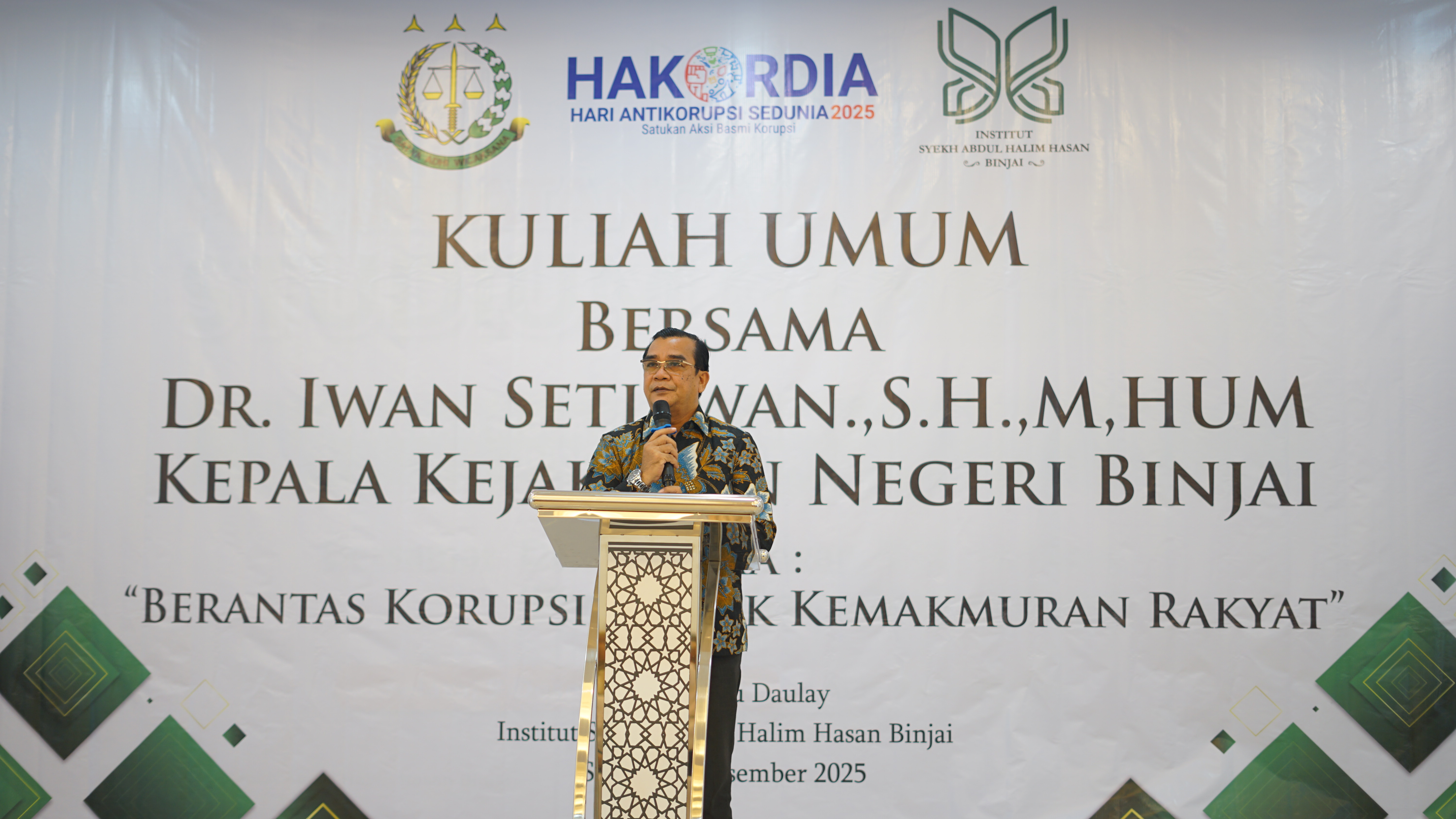 Peringati Hakordia 2025, INSAN Binjai dan Kejari Binjai Gelar Kuliah Umum