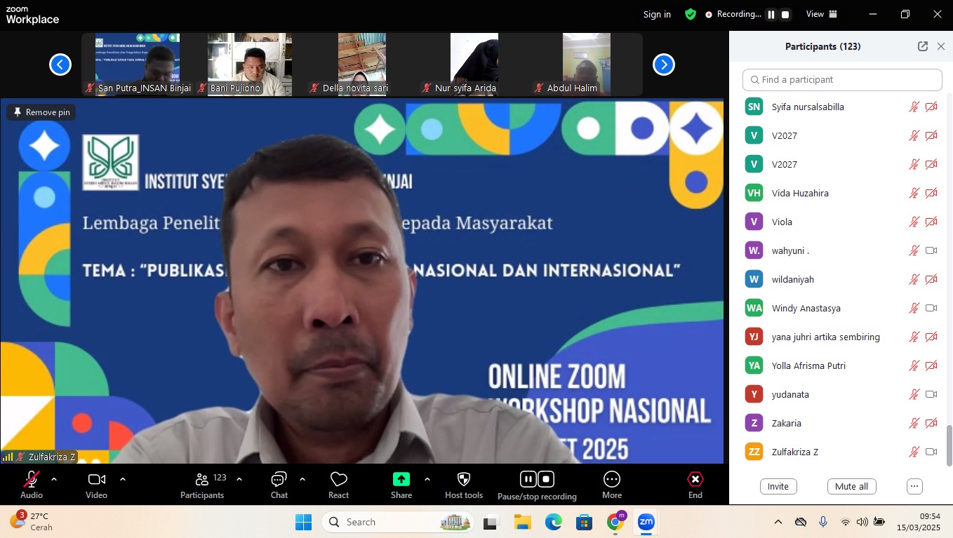 INSAN Binjai dan ITB Gelar Workshop Nasional Publikasi Karya Ilmiah