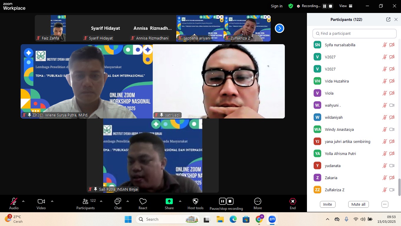 INSAN Binjai dan ITB Gelar Workshop Nasional Publikasi Karya Ilmiah