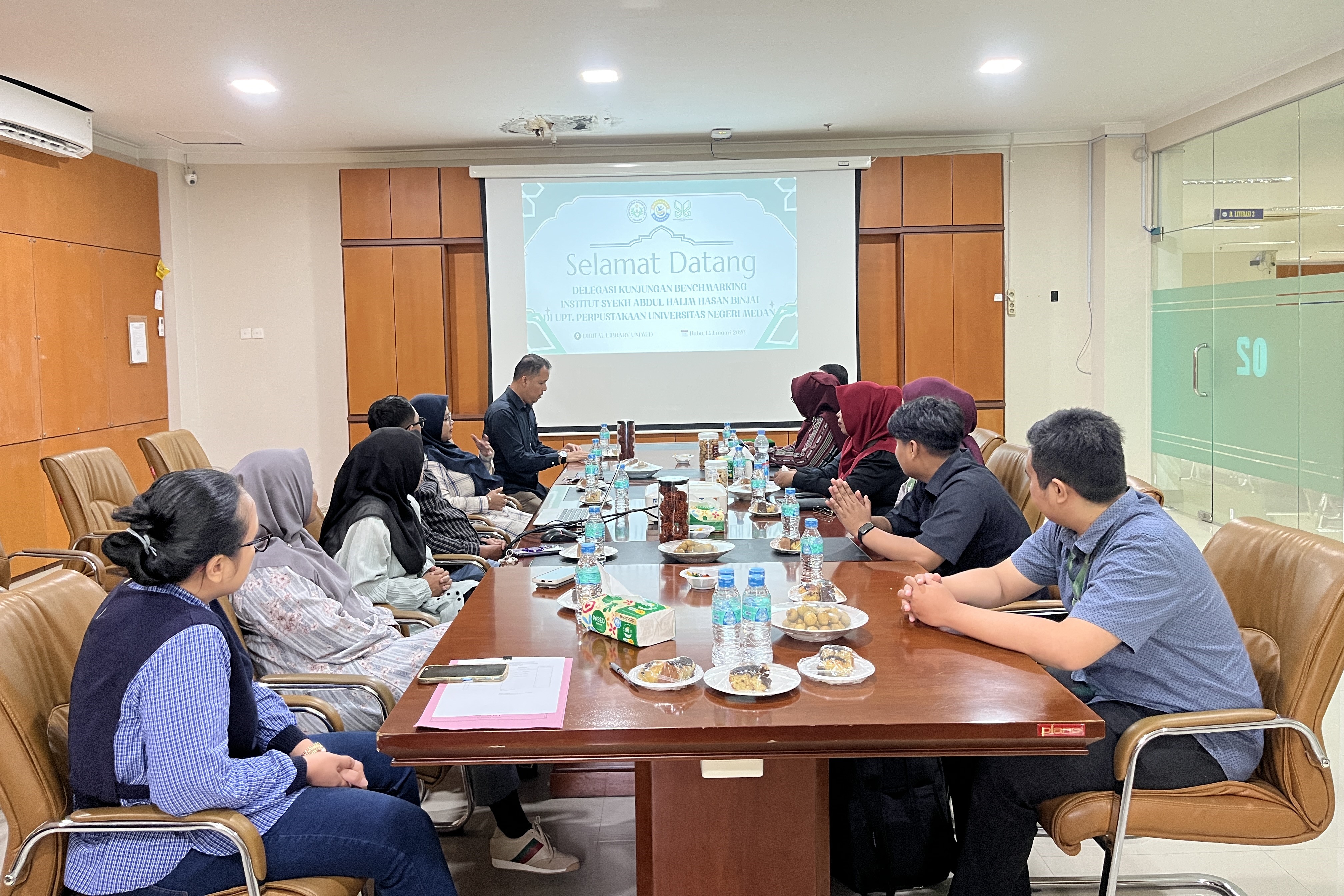 Perkuat Tata Kelola Perpustakaan Digital, INSAN Binjai Lakukan Benchmarking ke Digital Library Unimed